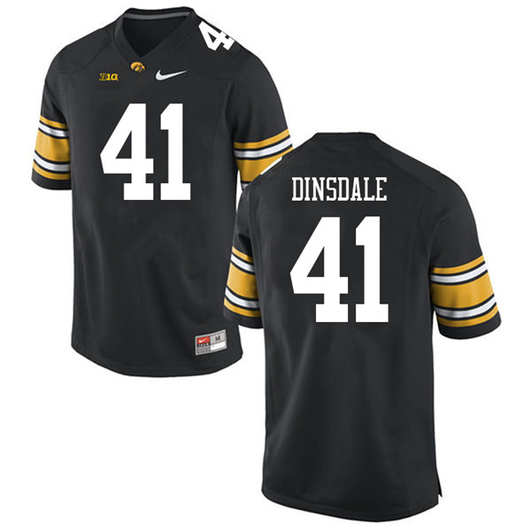 Men #41 Colton Dinsdale Iowa Hawkeyes College Football Jerseys Sale-Black